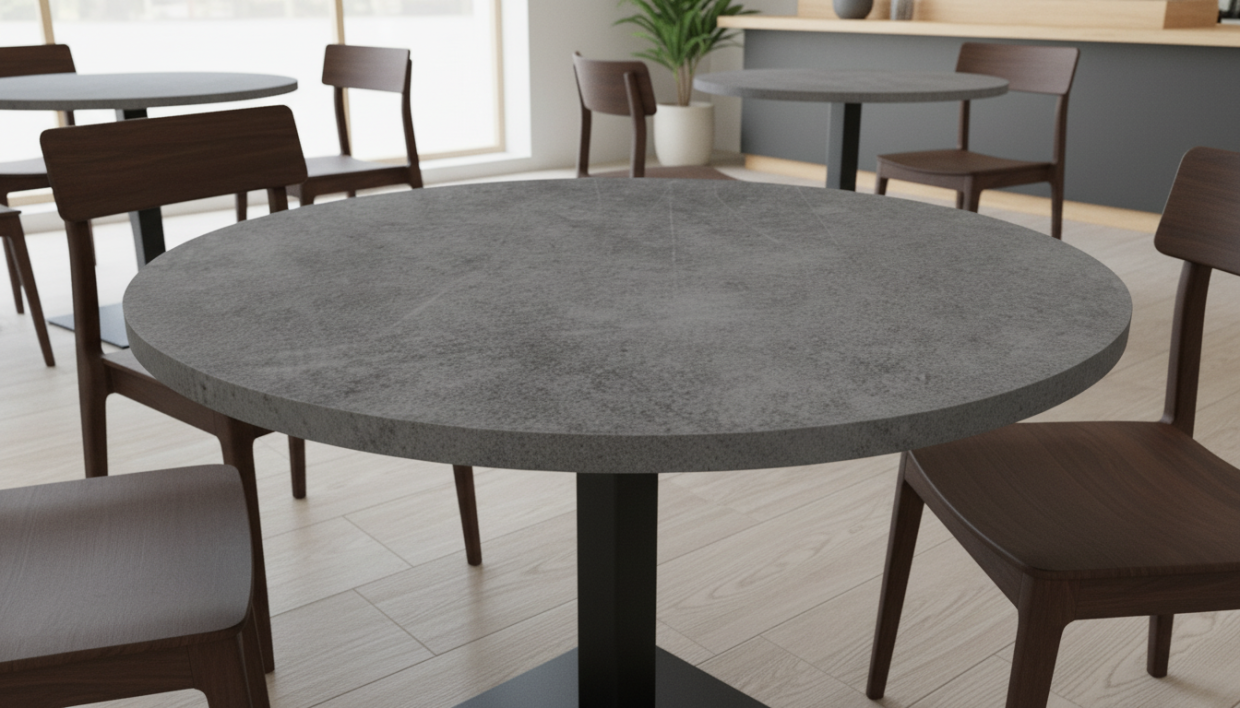 Столешница HPL на основе МДФ (Круглая) Бетон_6